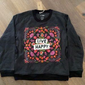 Kids comfy pocket sweatshirt “Live Happy”